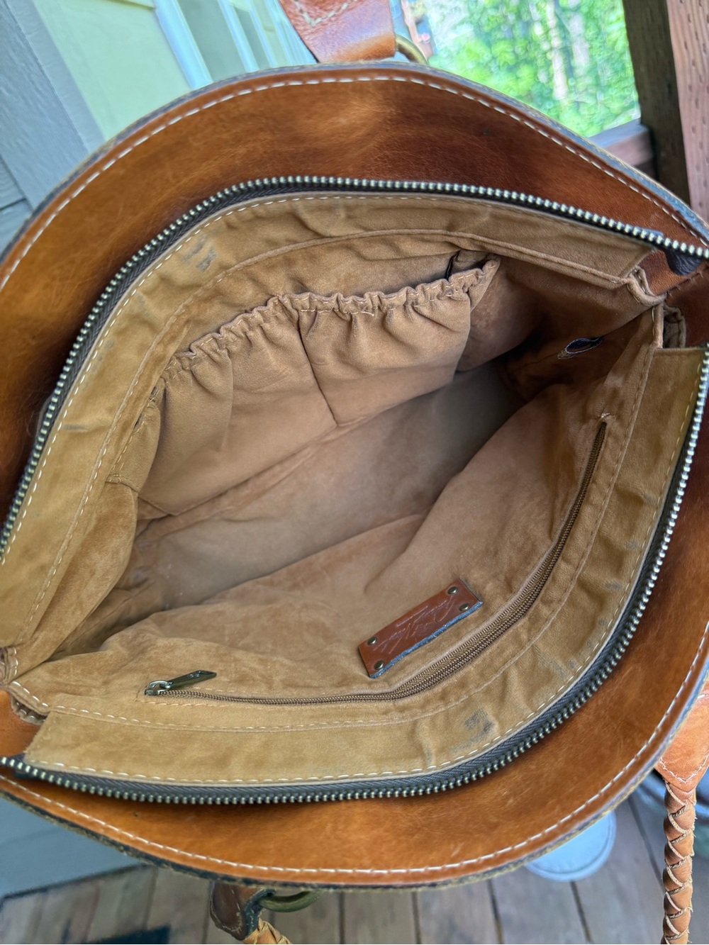 Patricia Nash Zamora Tote Purse EUC Tooled Embossed Full Grain Leather Bag - Picture 7 of 7